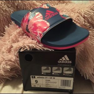 Adidas Adilete comfort foam floral slide